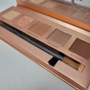 NEW‎ No Box Lorac Unzipped UNFILTERED Eyeshadow Palette 5 Shades + Brush Mirror